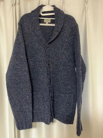 L.L. Bean 숄카라 스웨터 네이비