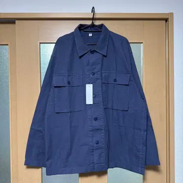 GU 지유 워시드 유틸리티 셔츠 블루 XL