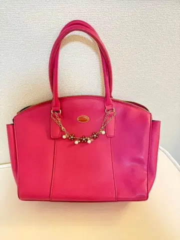 [ A4 사이즈 ] 숄더백 핑크 체인 포함