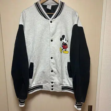 90s 미키마우스 프린트 스타디움 자켓