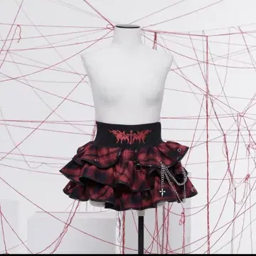 GrrrtheLipper 갈루루자리퍼 악마 NO!? 지퍼 스커트 빨간색