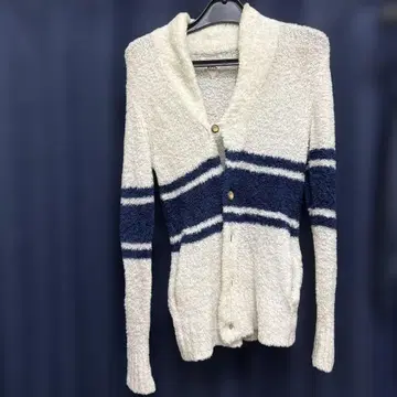 RHC 스트라이프 가디건 화이트/네이비