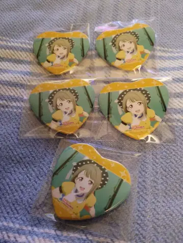 러브 라이브! 니지가사키 학원 트레이딩 장면 하트형 캔뱃지 나카스 카스미