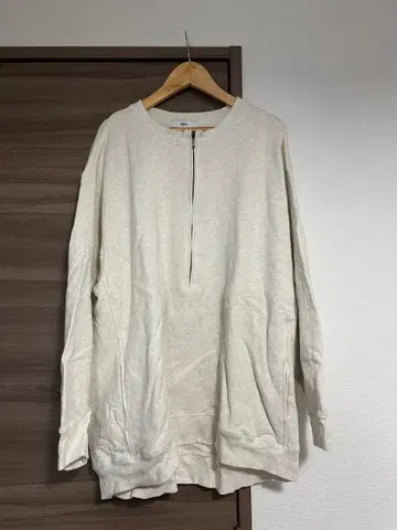 studioCLIP days 하프 지퍼 맨투맨 풀오버 오트밀