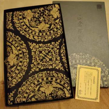 쇼소인 직물 보자기 사냥 문양 네이비