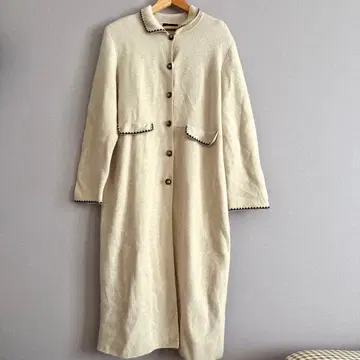 SCOSSA 아이보리 롱 가디건 캐시미어 100% L 사이즈 일본제