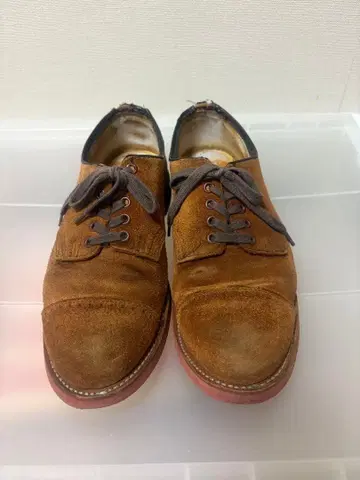 유케텐 Yuketen 브라운 스웨이드 플레인토 27cm