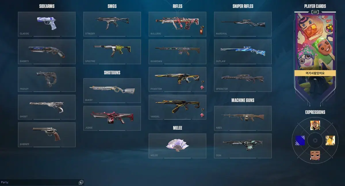 Valorant, LoL skin collection for sale