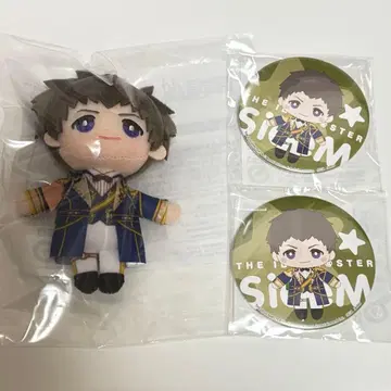 SideM 신겐 세이지 봉제 인형 마스코트 캔뱃지