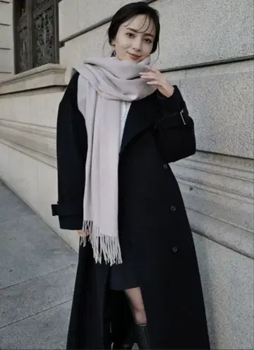 anuans 캐시미어 스톨 아이스 그레이