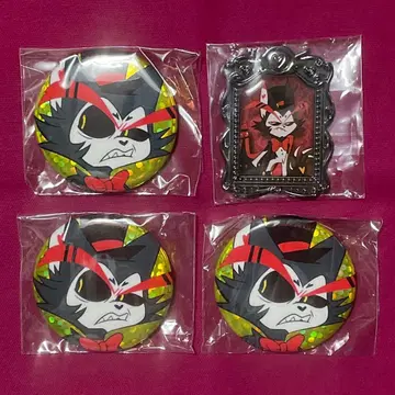 해즈빈 호텔 허스크 캔뱃지 3개 액자 스탠드