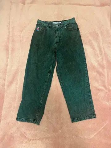 BIGBOY 다크 그린 스트레이트 데님 S 사이즈