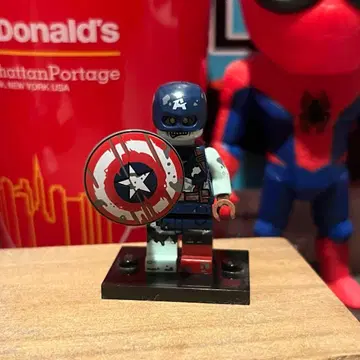 [ 새상품급 ] LEGO 좀비 캡틴 아메리카 미니 피규어 마블 레고