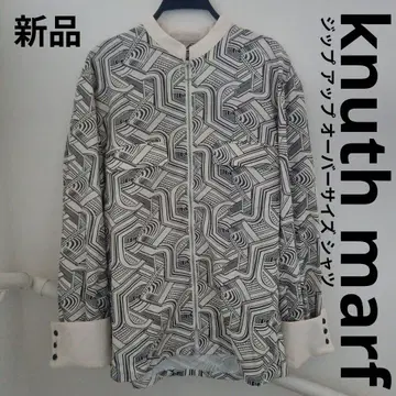 knuth marf 지퍼 업 오버 루즈 사이즈 셔츠