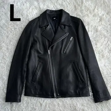 새상품급 HARE 램 가죽 더블 라이더스 블랙 L 사이즈