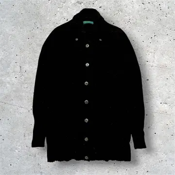 빈티지 롱 가디건 캐시미어 가디건 블랙
