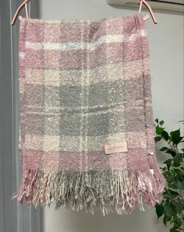 질스튜어트 JILLSTUART 체크 무늬 스톨 핑크 머플러