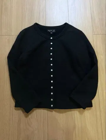 새상품급 에네스베 가디건 프레시옹 속기모 블랙 M 사이즈