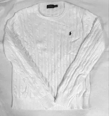 폴로 랄프로렌 케이블 니트 코튼 크루넥 스웨터