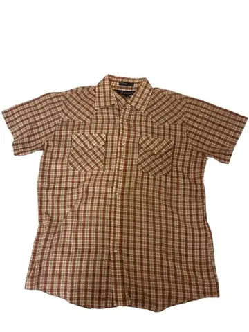 Townsley 체크 무늬 반팔 셔츠 M