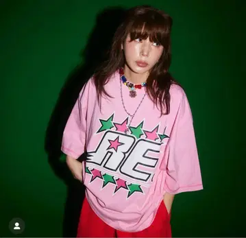 [ 완판템 ] RE. 나카 리이사 래퍼T 핑크