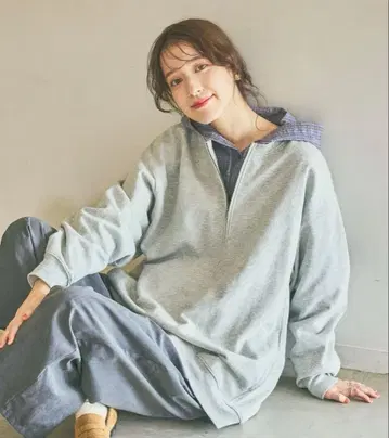 [ days ] 하프 지퍼 맨투맨 풀오버 스튜디오 클립