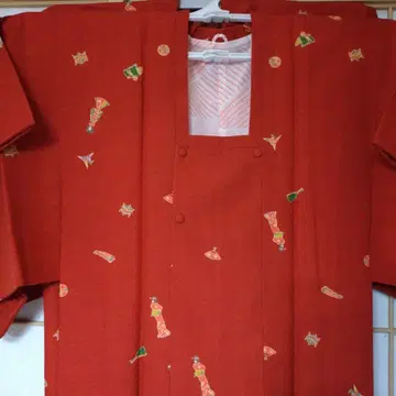 명주 앙상블 기모노와 도행 코트