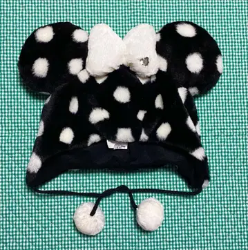 미니 팬캡 모자 블랙 도트 디즈니