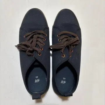 H&M 스니커즈 네이비/브라운 사이즈 40