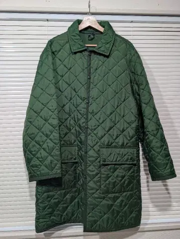 LAVENHAM 퀼팅 자켓 롱 그린