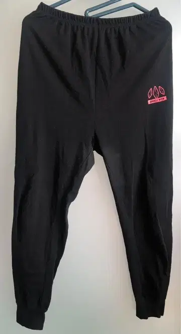니지산지 아카기 웬 팬츠 L 사이즈 블랙 조거 팬츠 뒷주머니 포함