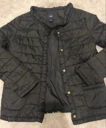 GAP 노카라 퀼팅 자켓 XS 경량 이너 아우터 블랙