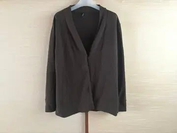 미사용 댄스킨 칼라리스 니트 자켓 가디건 M 블랙 브라운