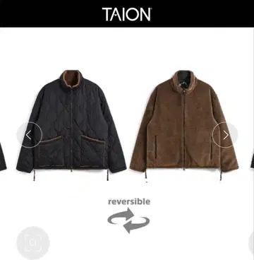 [ TAION ] 밀리터리 리버서블 하이넥 다운 자켓