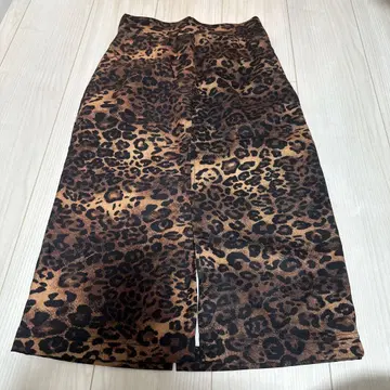 레오파드 무늬 타이트 롱 스커트 EMODA 택 포함 미사용 새상품