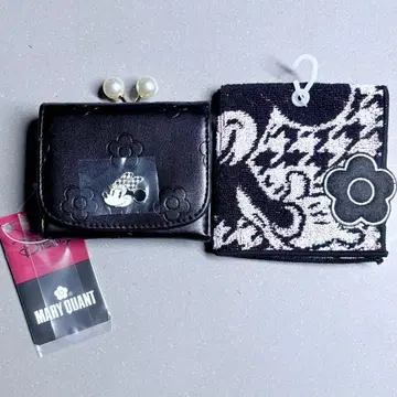 디즈니 마리콴트 미니 3단 폴더형 지갑 타월 손수건