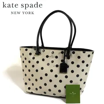 [ 새상품급 ] 케이트 스페이드 PVC 가죽 토트백 도트 카드 포함