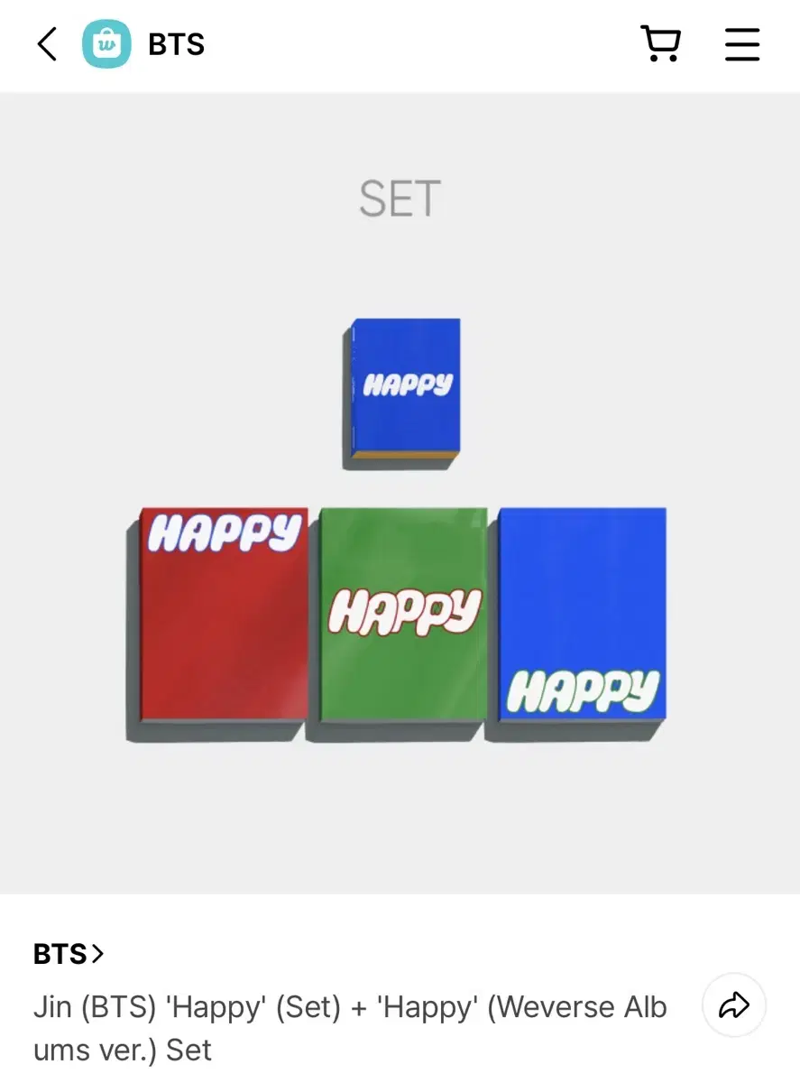 BTS Jin solo album Happy Jin Happy album sealed