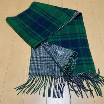 Aquascutum 캐시미어 머플러 체크 무늬 캐시미어 100%