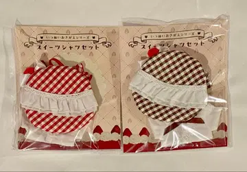 이츠누이 누이 의류 스위트 셔츠 세트 레드 브라운 2점 세트