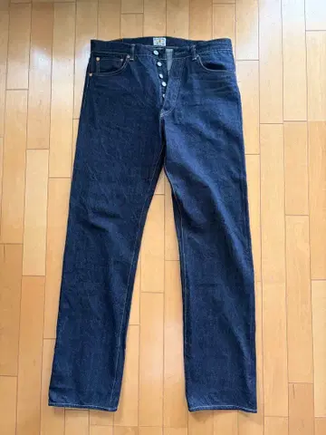 Pherrows 스트레이트 데님 버튼 플라이 33인치