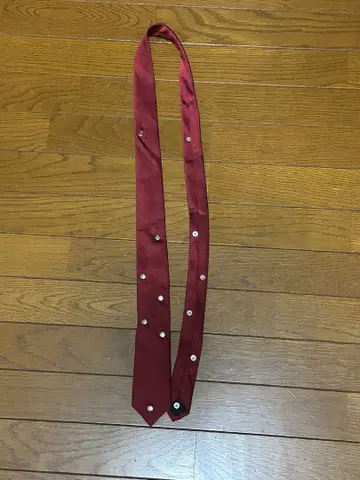 GRANCY 버튼 디자인 넥타이 빨간색