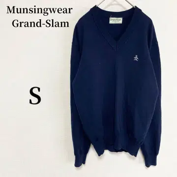 그랜드슬램 먼싱웨어 니트 네이비 빈티지 코디 가을/겨울