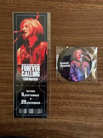 RockonSocialClub 오카모토 켄이치 픽처 티켓 캔뱃지 세트