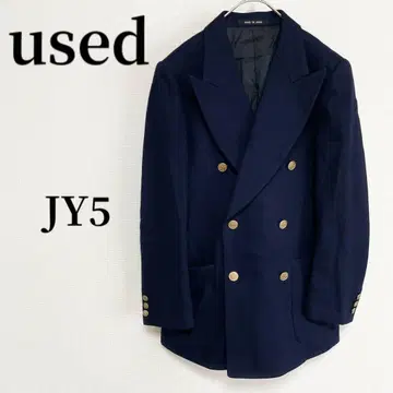 used 구제 의류 울 블레이저 자켓 골드 버튼 빈티지 코디 일본제