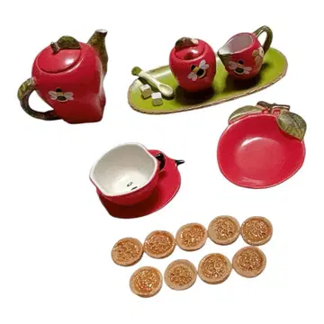 메가하우스 숲에서 태어난 티 세트 4 사과의 완숙 티 세트