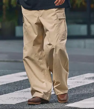 멀티 기능 드로 코드 스트레치 와이드 스트레이트 카고 팬츠