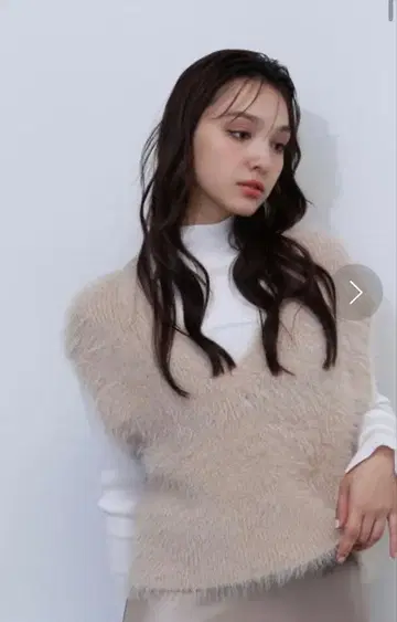 내추럴 뷰티 V넥 니트 베스트 레이어 세트