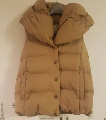 BEAMS HEART 다운 베스트 베이지 다운 90% 페더 10% 따뜻함