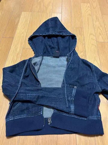 xgirl 후드 부착 데님 자켓 사이즈 1